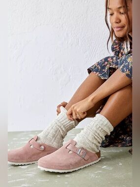 Birkenstock Boston Clogs in Pink Clay soft footbed size 8/39 🔥